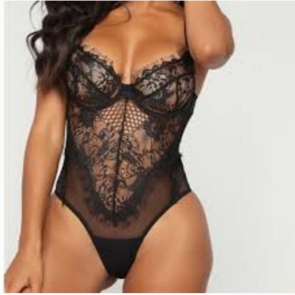 Fashion Nove Hopeless Romantic Teddy - Black - Picture 11 of 12